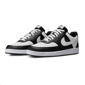 New Nike Black White Court Vision Low Sneakers